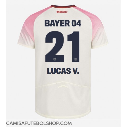 Camisa de time de futebol Bayer Leverkusen Lucas Vazquez #21 Replicas 2º Equipamento 2025-26 Manga Curta